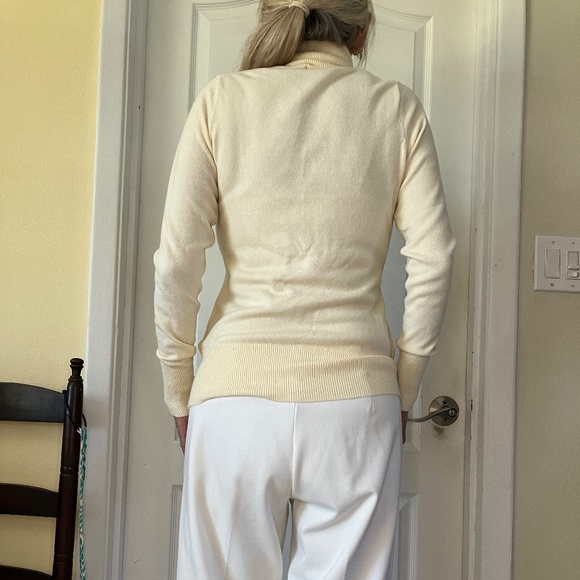 Banana yellow Venus turtle neck sweater. Size small. Very soft. - Picture 2 of 3